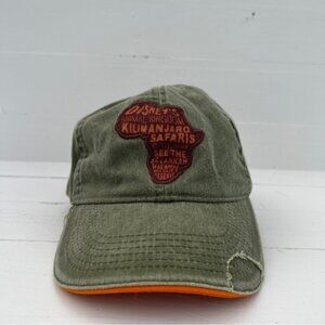 Disney Animal Kingdom Hat Green Baseball Kilimanjaro Wildlife Reserve Safari Cap